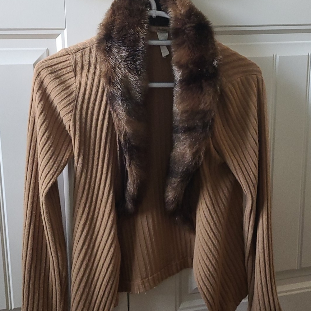 Faux fur sweater